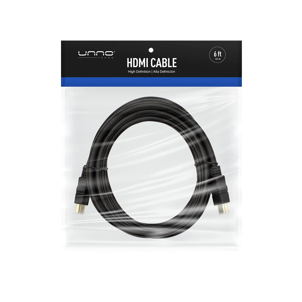 Cable HDMI UNNO 1.8m / 6ft CB4106BK