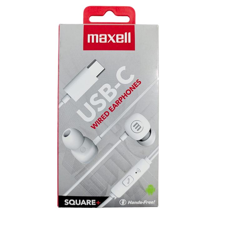 AURICULAR MAXELL SQUARE+ CON MICROFONO TIPO C N348567,N348566