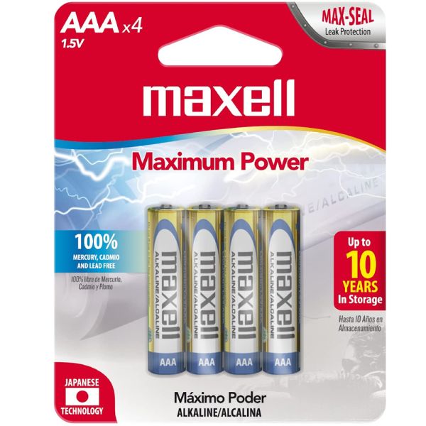PILA AAA X 4 ALKALINA MAXELL