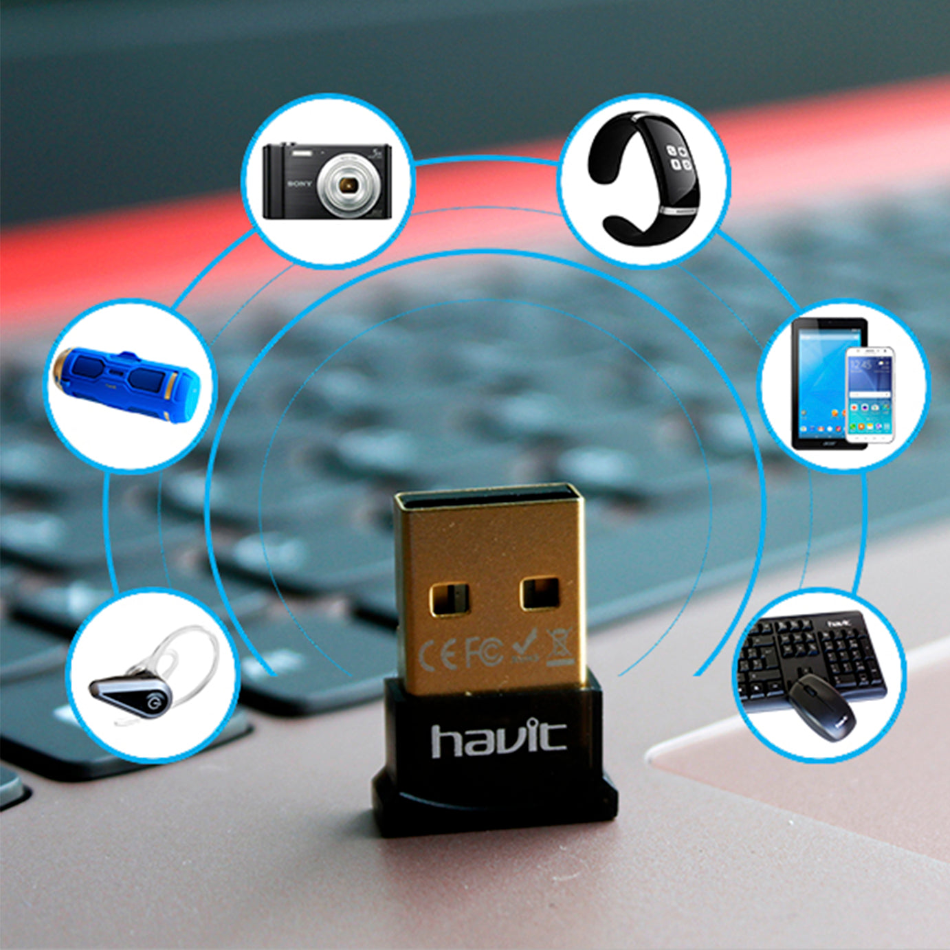ADAPTADOR BLUETOOTH HAVIT USB HV-888