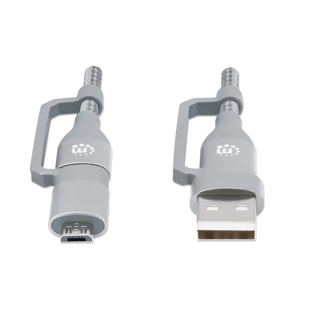 CABLE USB 4 EN 1 1M. MANHATTAN 390606 USB A/USB C/MIC