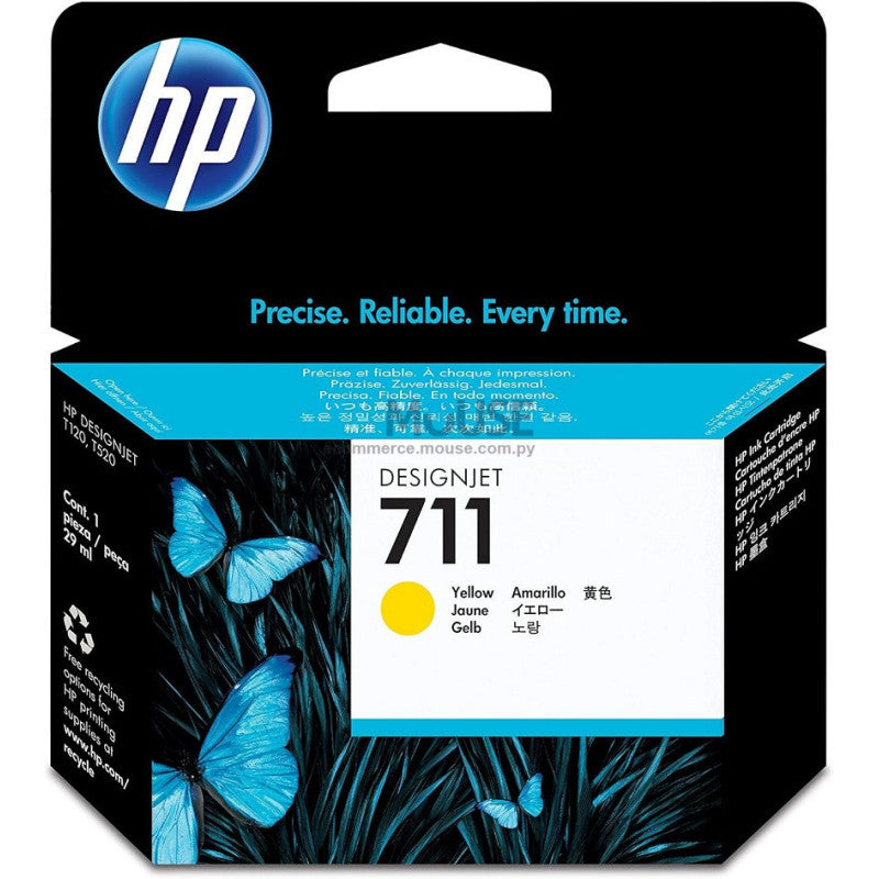 TINTA HP CZ132A 711 YELLOW T120/T520