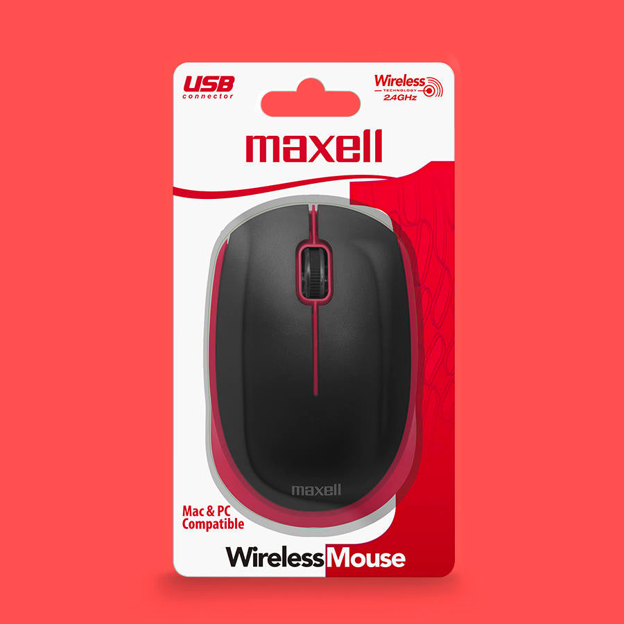 MOUSE MAXELL INALAMBRICO N347930 ROJO – Compu Compras