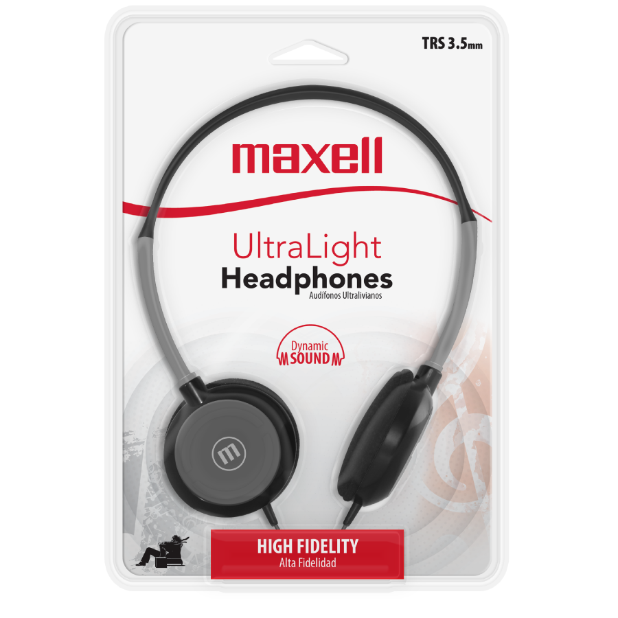 MAXELL AURICULAR CON MIC. NEGRO HP200 VINCHA N348405