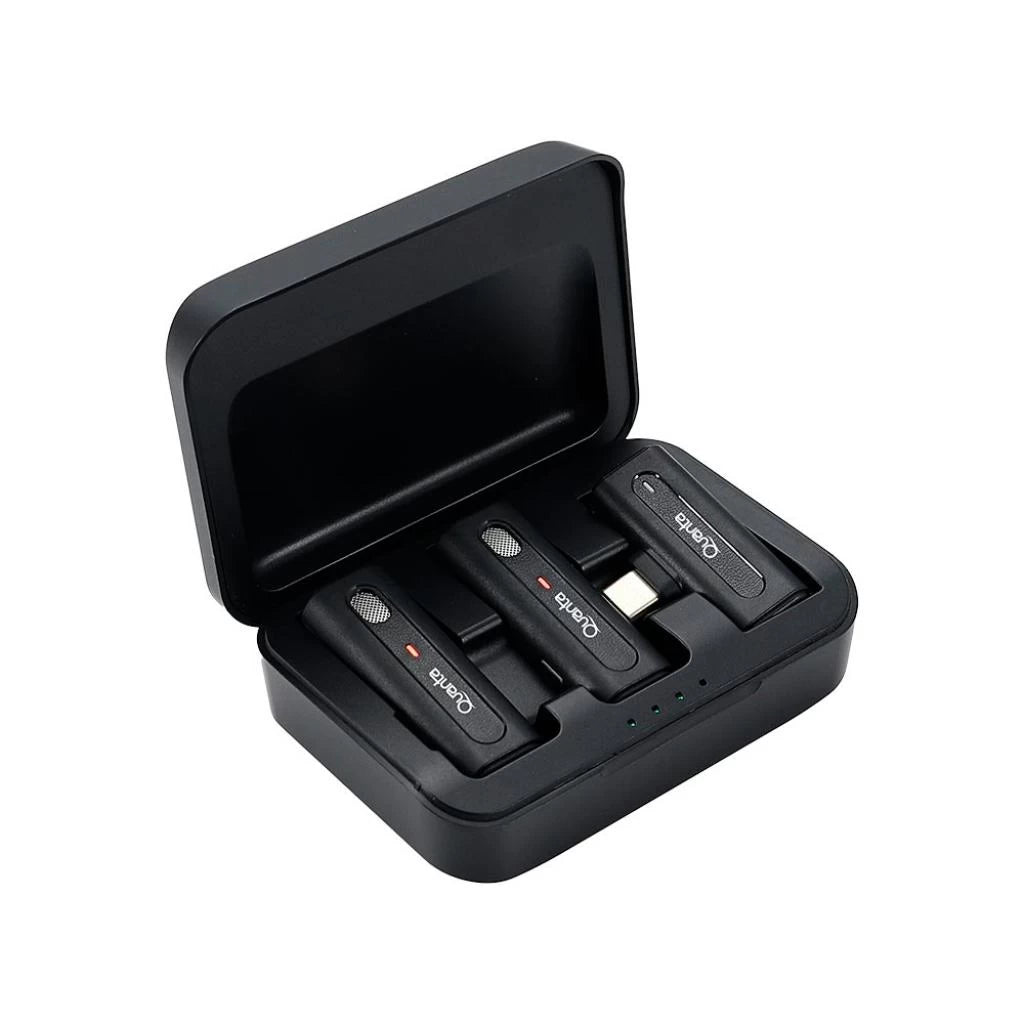 MICROFONO INALAMBRICO QUANTA DUAL QTMDM20 USB CON LIGHTNING/PC