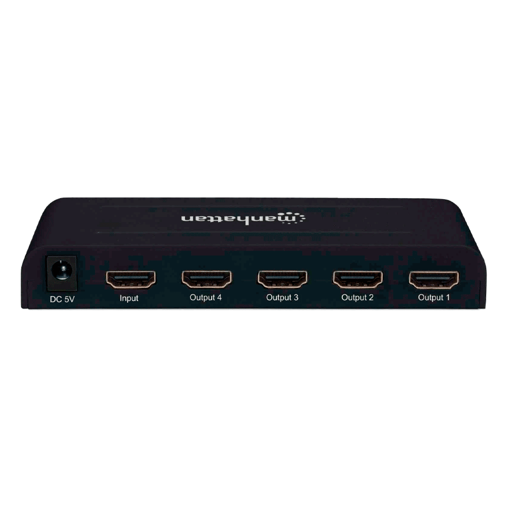 SPLITTER MANH HDMI DE 4 PUERTOS 207515 4K/3D/30HZ NEGRO