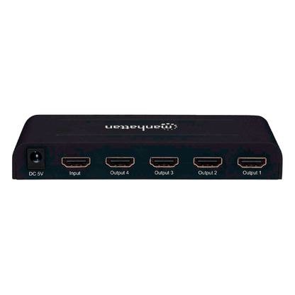 SPLITTER MANH HDMI DE 4 PUERTOS 207515 4K/3D/30HZ NEGRO