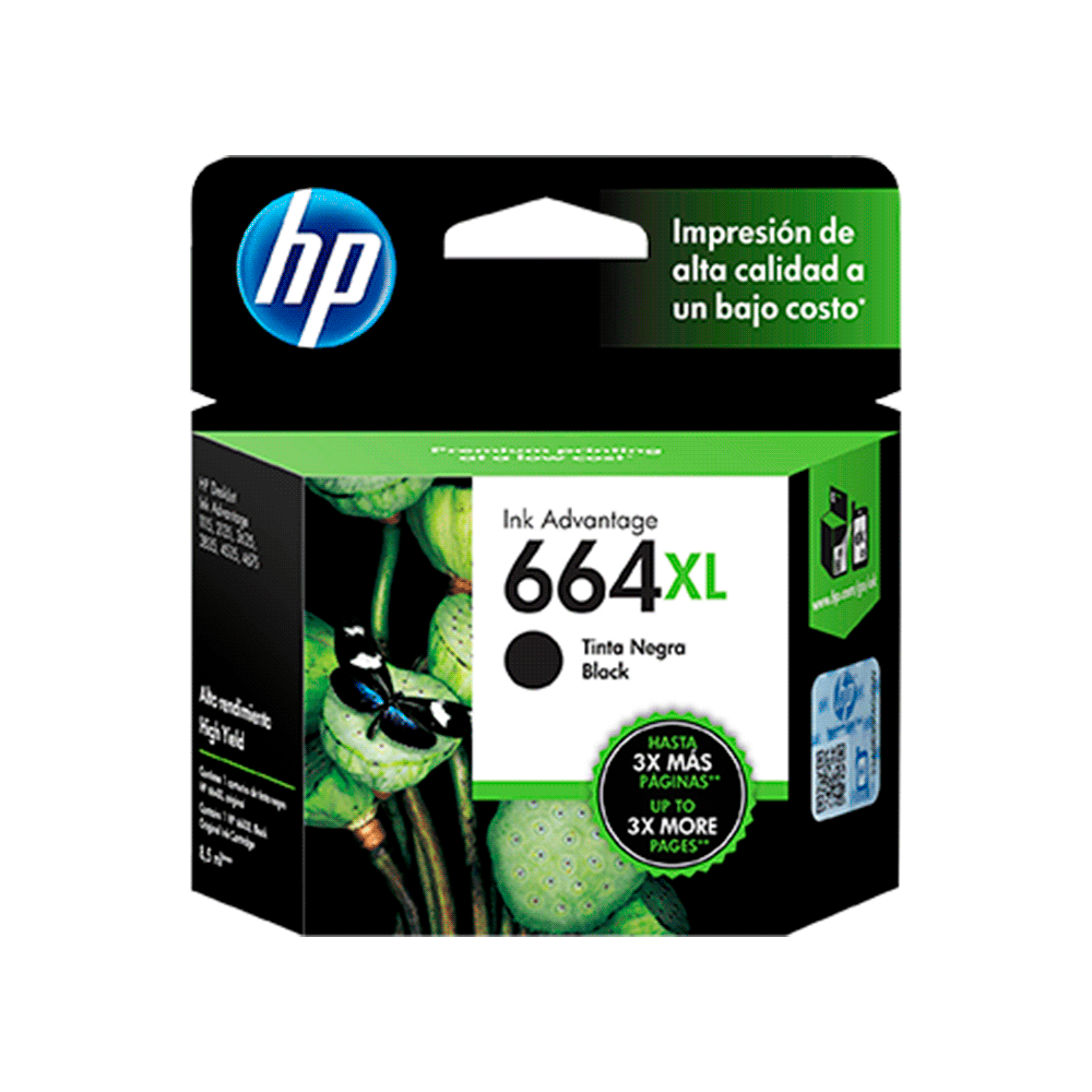 TINTA HP CF6V31AL 664XL NEGRO